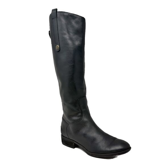 Sam Edelman Penny Riding Boot Womens size 7 Black Leather - Picture 4 of 16